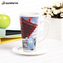 Sunmeta factory directly sublimation ceramic conic mug printing mug china supplier